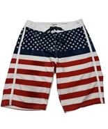 BKE Buckle Men Size 30 Measure American Flag Patriotic Board Shorts Inse... - £7.07 GBP