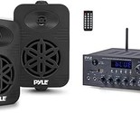 Pyle Indoor Outdoor Speakers Pair Bluetooth Home Audio Amplifier Receive... - $254.99