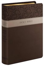 KJV Large Print Wide Margin Bible (Imitation Leather, Brown, Red Letter)... - £62.94 GBP