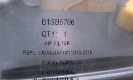 B1SB6706 AIR FILTER; KAWASAKI 11013-2110; 14HP; WITH PRE CLEANER - $11.95