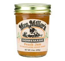 Mrs Miller's Homemade No Sugar Peach Jam, 3-Pack 8 oz. Jars - £23.15 GBP