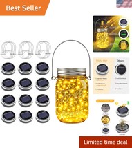 Solar Powered Mason Jar Lights - 30 LED Fairy Firefly Lights for Yard an... - $83.99