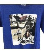 Boys Star Wars Fifth Sun Darth Vader Riding Bike Blue T Shirt Size Med - $11.87