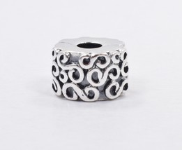 Pandora Charm Swirl S Clip 925 Sterling Silver 790338 New in Gift Box - £20.24 GBP
