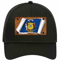 Wisconsin Flag Scroll Novelty Black Mesh License Plate Hat - $28.99