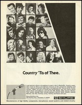 Shure Microphones 1974 Country Artist ad Loretta Lynn Dolly Parton Donna... - £3.32 GBP