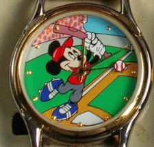 Disney ANIMATED Baseball Mickey Mouse Watch! Brand-New! htf! Mickey in Baseball  - £159.91 GBP