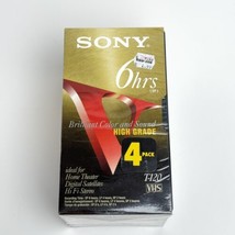Sony T-160VF VHS Premium Grade 8Hrs Brilliant Color and Sound Pack of 4 Sealed - £15.47 GBP