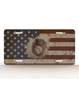 American Flag with Baseball Glove and Ball Novelty Car License Plate - $21.66 CAD