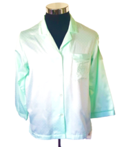 NEW with Tags Miss Elaine Womens PS Sleepwear Top Mint Green Embroidered Pocket - £11.78 GBP