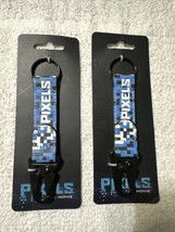 New 2015 Pixels The Movie Heavy Duty Keychain With Clip Bioworld lot of 2 RARE - £15.54 GBP