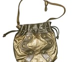 Vintage Samir Purse Handbag Leather Metallic Coin Bucket Bag  1990s  Mad... - $45.60