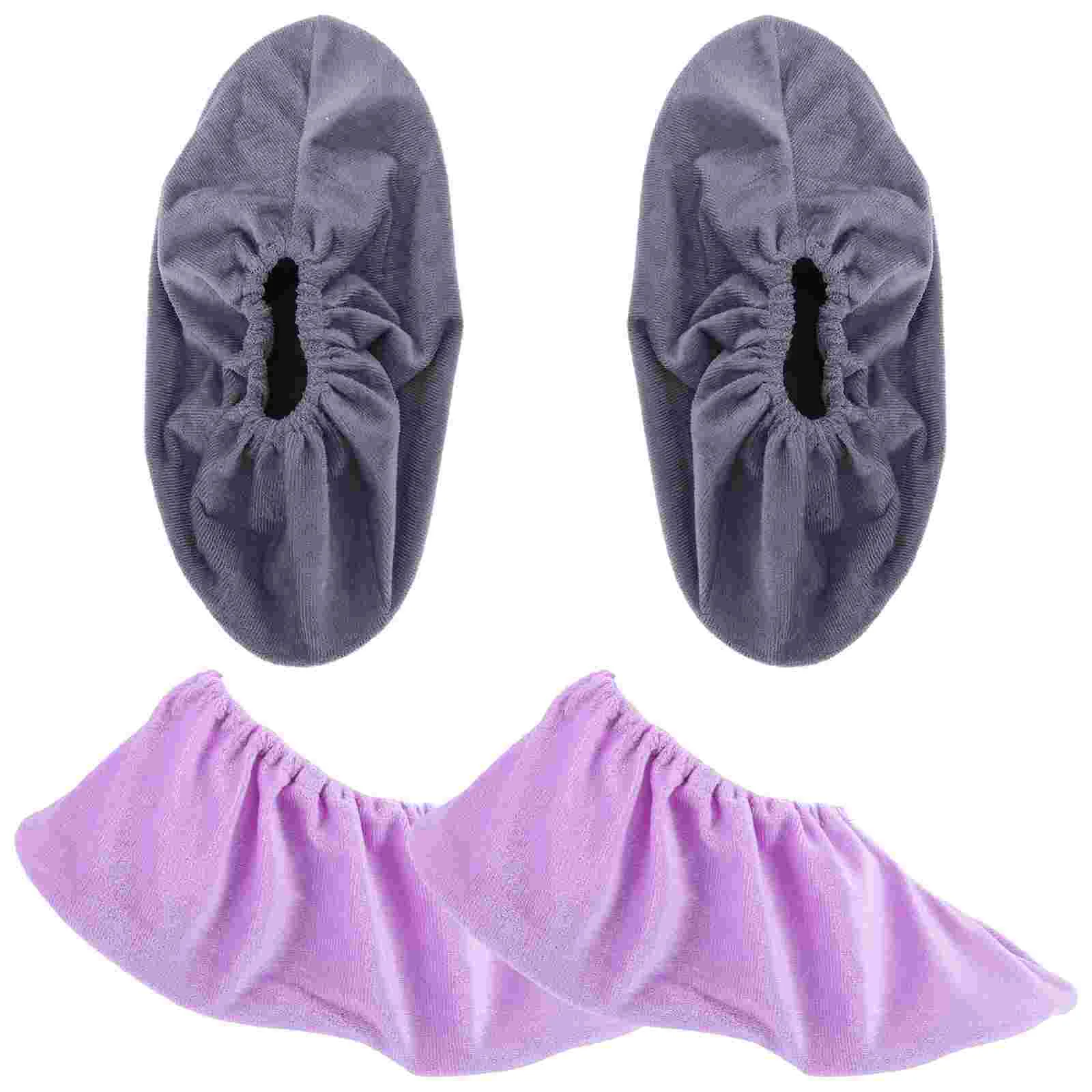 2 Pairs Fleece Shoe Covers Bowling  Supplies Kid Sneakers Shoes Safe Flannel Chi - £136.88 GBP