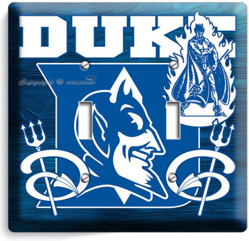 DUKE BLUE DEVILS UNIVERSITY BASKETBALL TEAM 2G LIGHT SWITCH DORM ROOM WALL PLATE