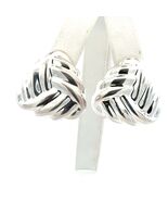 Tiffany &amp; Co Puffed Omega Back Earrings Non Pierced Sterling Sil Estate ... - $386.10