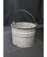 Antique Grey Graniteware Enamelware Berry Bucket Lunch Pail Primitive 5&quot;... - $469.76 MXN