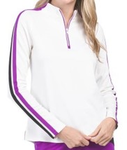 Nwt Ladies Belyn Key White Simone Long Sleeve Mock Golf Shirt S M L Xl Xxl - £39.86 GBP