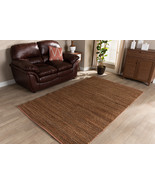 Edana Beige and Black Handwoven Hemp Area Rug - $3,202.91 MXN