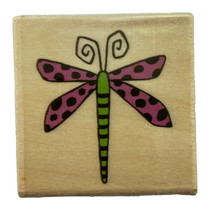 Whimsy Dragonfly Patrick Lose Rubber Stamp D8052 Uptown Vintage 1990s - £3.96 GBP
