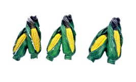 Corn Cabinet Drawer Knobs Novelty Vegetable Food Yellow Figural Vintage ... - $39.73