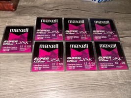 7 Maxell LS-120 SuperDisk 120MB DOS Formatted BRAND NEW Require Super Di... - $18.69