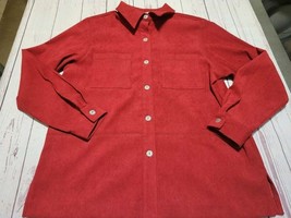 Alfred dunner 10 Petite Red Long Sleeve Button Up - £6.39 GBP