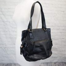 The Sak Kendra Black Pebbled Leather Multi Compartment Shoulder Bag - £25.94 GBP