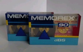 2 Memorex dBS 90 Minutes Audio Cassette Blank Tape Normal Position I ~ NEW - £9.94 GBP