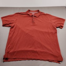 Duluth Trading Co Longtail T 100% Cotton Short Sleeve Polo Shirt 3XL Salmon - £31.04 GBP