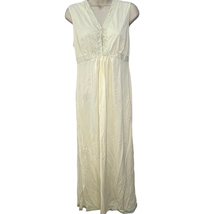 Vintage Pinehurst Lingerie Yellow Sleeveless Nightgown Size M Nylon Lace... - $29.65
