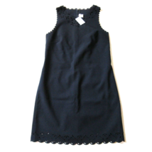 NWT J.Crew Factory Floral Laser Cut Shift in Navy Blue Sleeveless Dress 6 $108 - £34.27 GBP