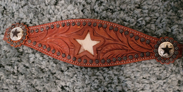 Hair On Star Cutout Leather Bronc Noseband image 1