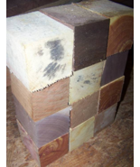 25 PIECE WALNUT, CHERRY, MAPLE BOTTLE STOPPER BLANKS LATHE WOOD 3" X 3" X 4" - $797.57 MXN