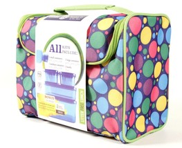 Lunch Box Kit Liter Free Polka Dots 6 Pcs Zip Top BPA Free Insulated Zip Close - £25.57 GBP