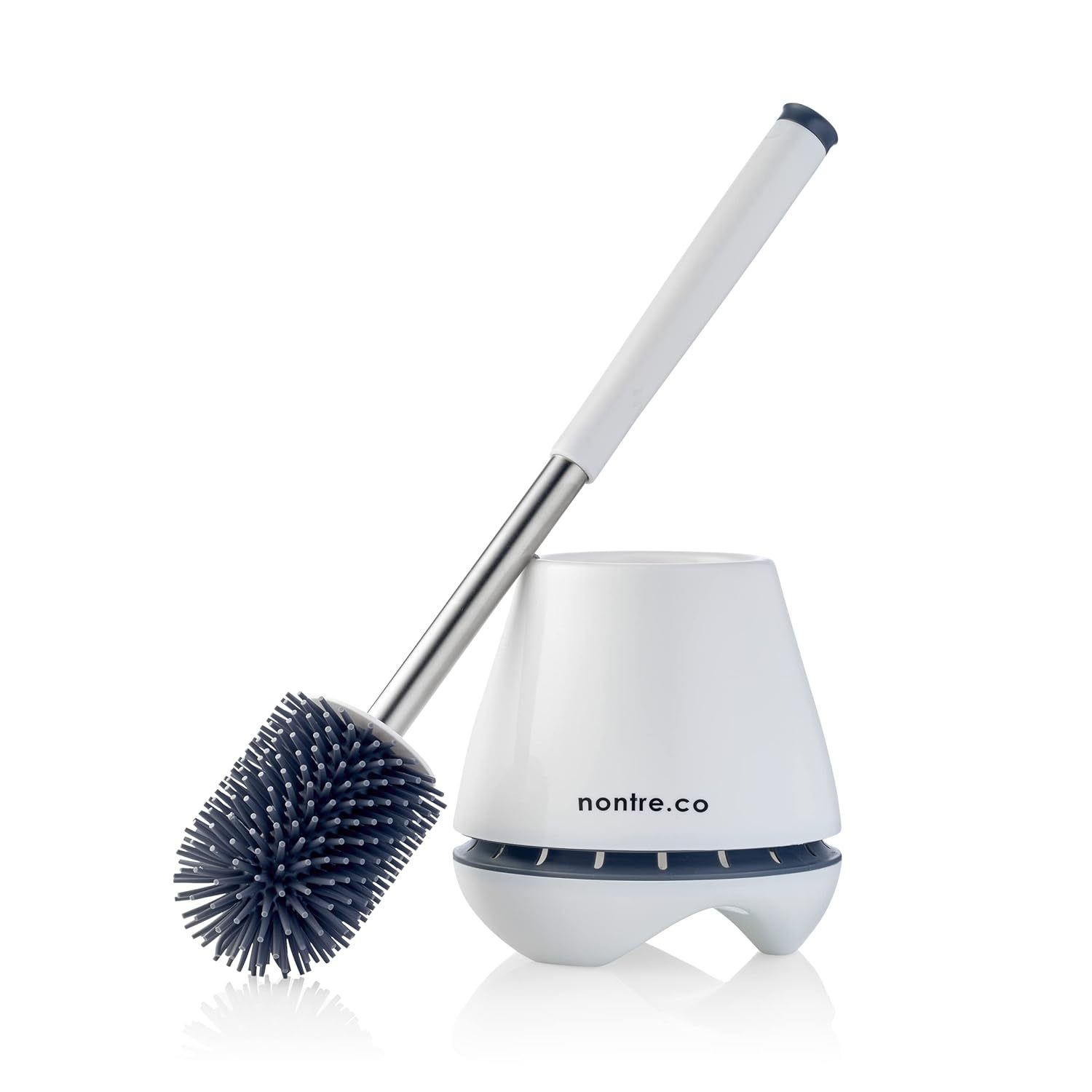 Nontre, Toilet Brush, Premium Non-Scratch Tpr Brush Head With Tweezers, Ventilat