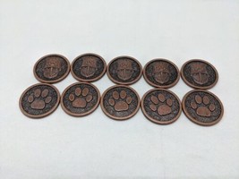 Lot Of (10) Dog Sailboat Dog Print Gold Metal Board Game Promo Coins - £10.75 GBP