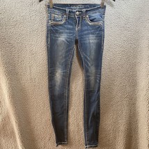 Grace In LA Womens Blue Denim Embellished Back Pocket Bootcut Jeans SZ 24 Skinny - £10.61 GBP