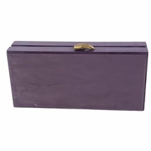 Lillian Shalom Lavender Purple Lucite Idle Hands Minaudière Clutch Purse Evening - £185.07 GBP