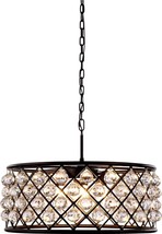 Pendant Light MADISON 6-Light Clear Crystal Polished Nickel Forged Iron Glass - £1,001.63 GBP