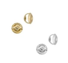 10k solid Yellow or White  Gold  5.3mm Threaded Earring Backs 2 PCS (1 pair) G-2 - £22.15 GBP