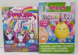 Lot Of 2 PAAS  &amp; R.J Rabbit Unicorn Eggs - Egg Decorating Kit  Bundle - $19.65