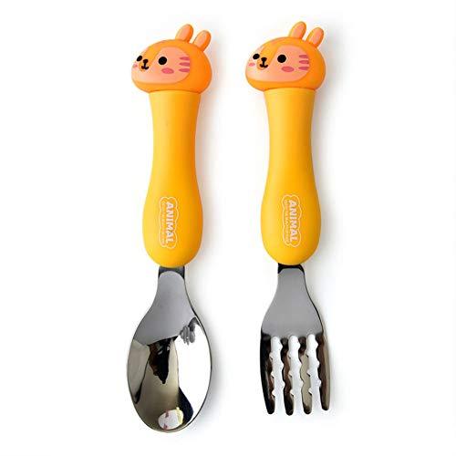 Primary image for Cartoon Squirrel Children's Flatware Set PP Handle 304 Stainless Steel Pupil Spo