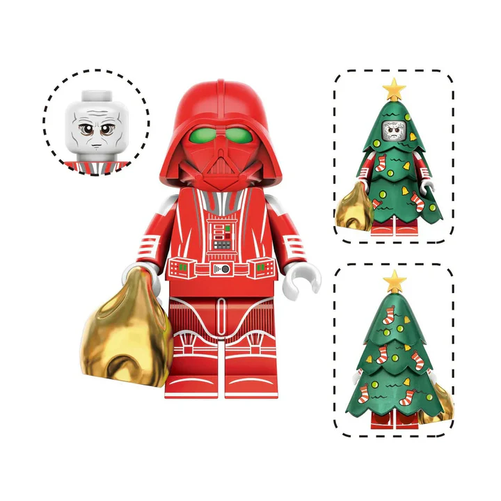 Darth vader christmas special custom minifigure red thumb200