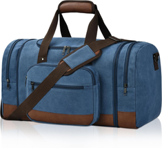 Canvas Duffle Bag: Travel Essentials, Blue - £46.70 GBP