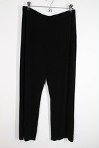 Travelers Chico&#39;s 2 (L 12) Black Slinky Pull-On Stretch Pants - £22.40 GBP