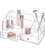 Clear 12.97&quot; X 6.96&quot; X 8.25&quot; Idesign Plastic Tiered Divided, Or Cabinet. - £32.35 GBP