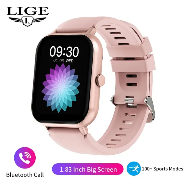 LIGE Bluetooth Call Smart Watch Men Women Full Touch Screen Sports Fitness Watch - £23.03 GBP