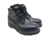 Dr. Scholls Men&#39;s Grafton Mid-Cut Steel Toe Work Boots Black Leather Siz... - $56.99