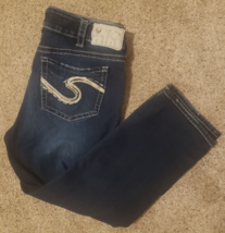 Womens Silver Jeans Suki  Mid Capri 31x22.5 Western Wear Low Rise Denim Stretch - £13.18 GBP