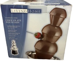 Living Home Stainless Steel Chocolate Fountain 9801B - £51.41 GBP